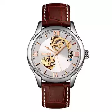 Jam Tangan Pria Automatic Original Leather SKMEI 9223CL