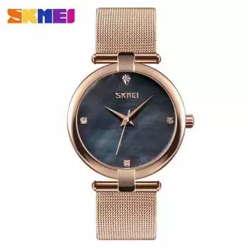 Jam Tangan Wanita Stainless Original SKMEI 9177CS