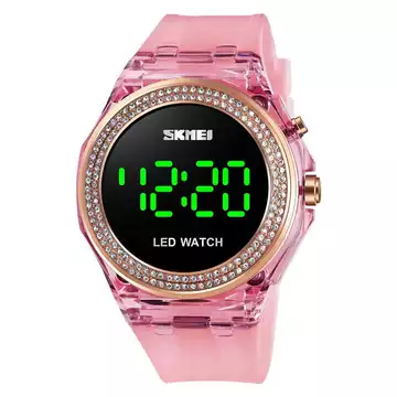 Jam Tangan Wanita Digital Original SKMEI DG1597 Pink